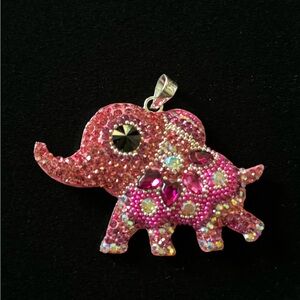 925 Sterling Silver elephant pendant